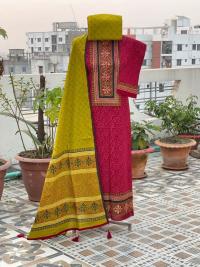 VIP Block Print Unstitch Three Piece