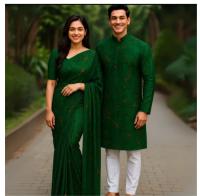 Eid Special Couple Sharee Panjabi Combo