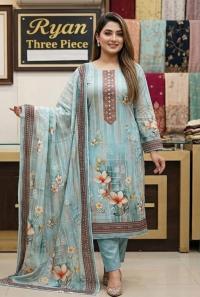 Unstitch Digital Print Three Piece