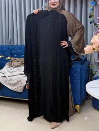 Dubai Cherry Borka with Inner and Hijab