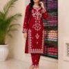 Linen Embroidery Two Piece