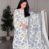 Cotton Embroidery Three Piece