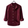 maroon_M0NDhFMw Men's Premium Quality Solid Band collar Long Sleeve Sky Color Shirt