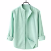 pest_wmzWI1qp Men's Premium Quality Solid Band collar Long Sleeve Sky Color Shirt
