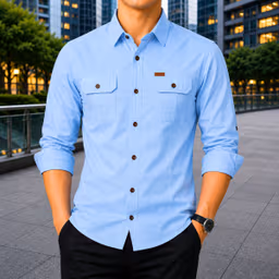 Premium Cotton Full Sleeve Panel Shirt for Men